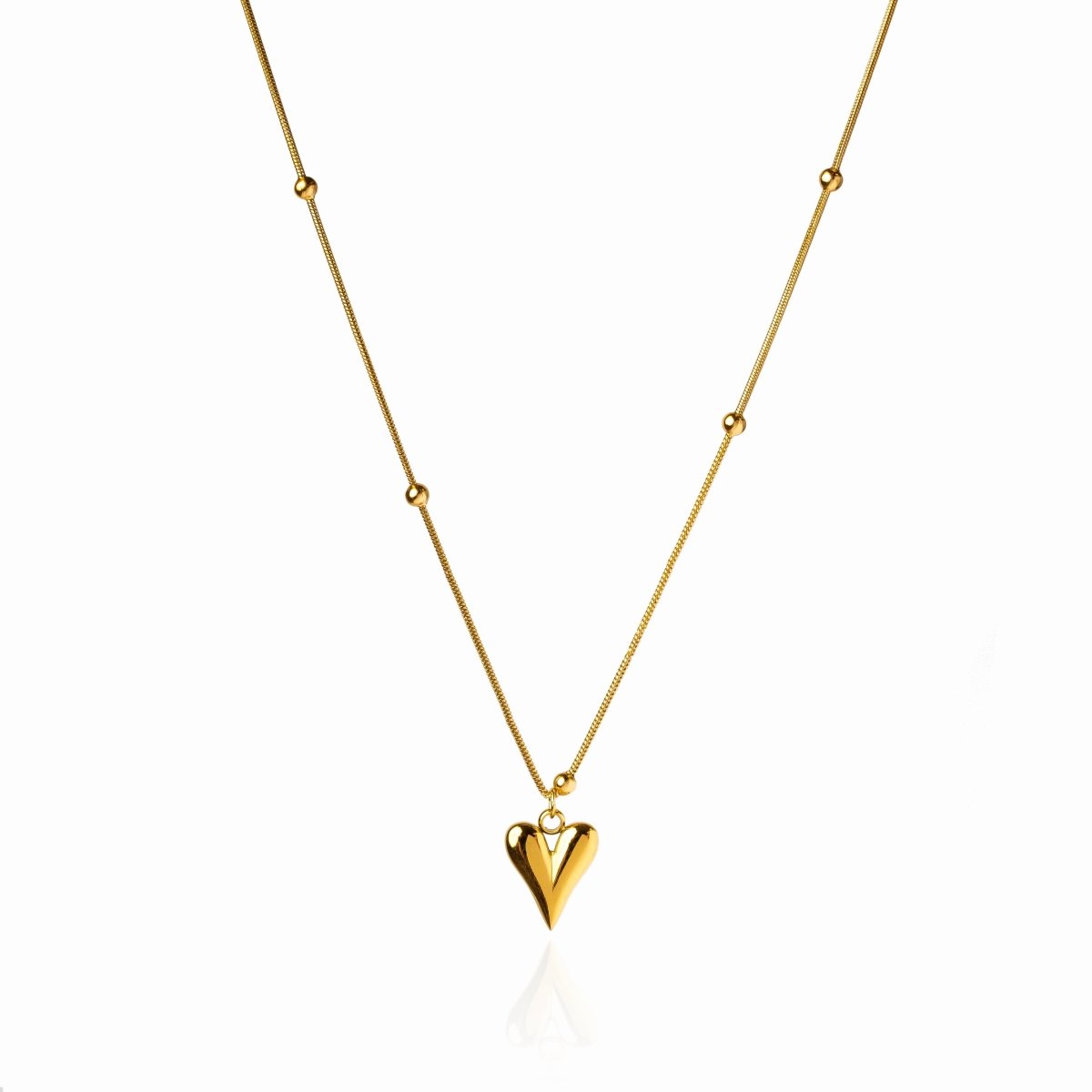 Life Love Heart Necklace — 18k Gold