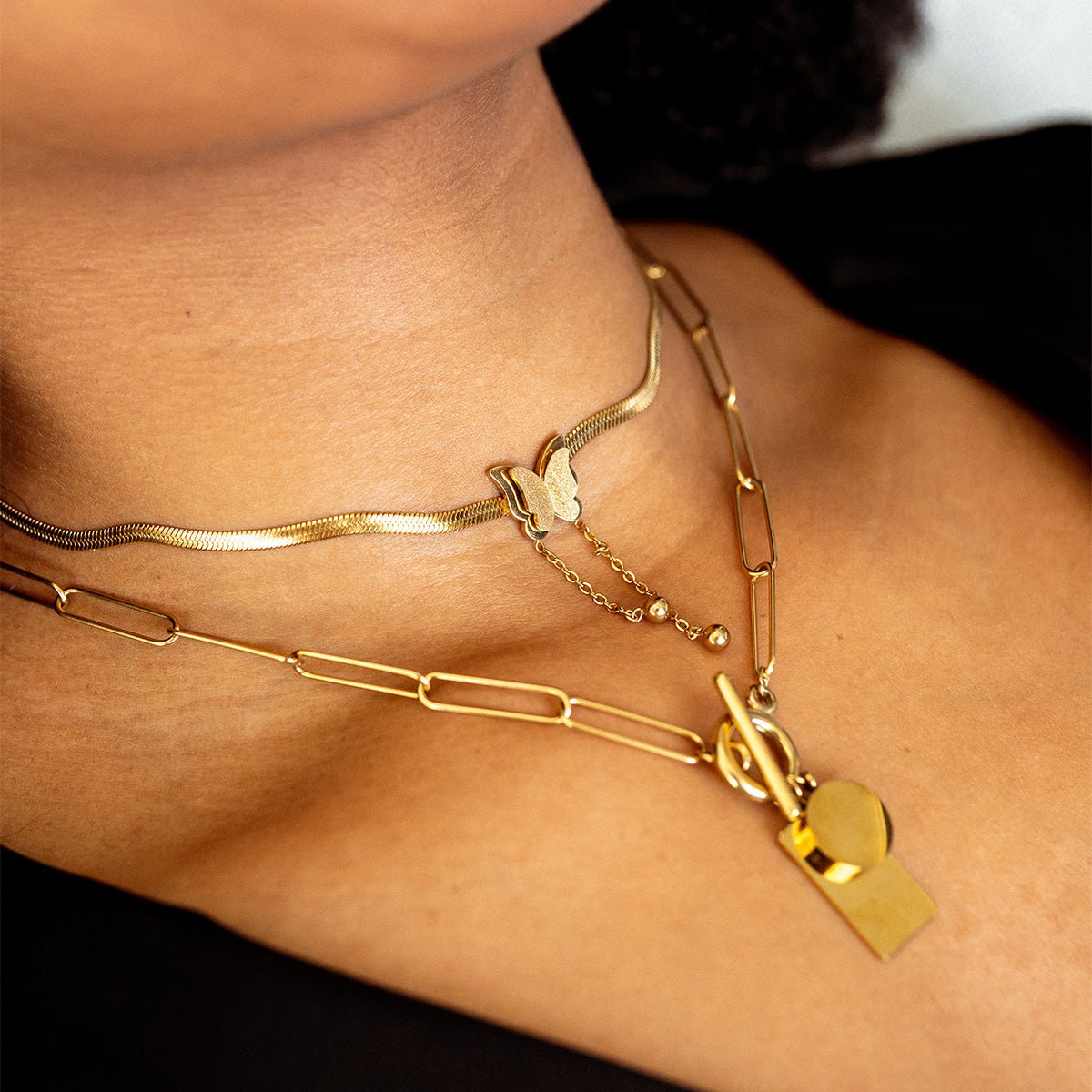 Butterfly Livre Necklace — 18k Gold