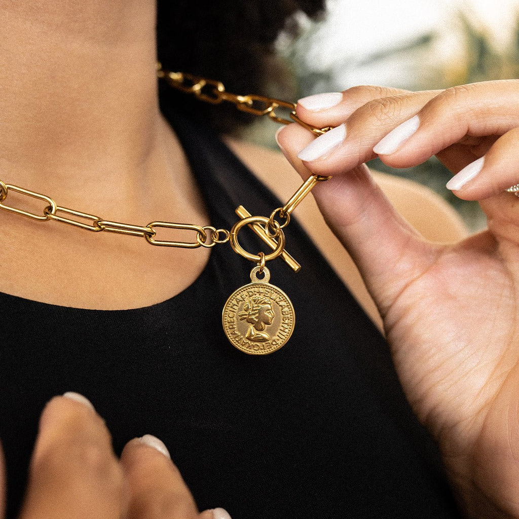 London Cents Necklace — 18k Gold