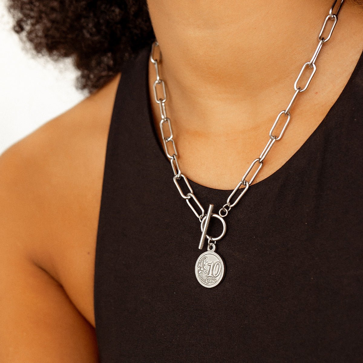 London Cents Necklace — Silver