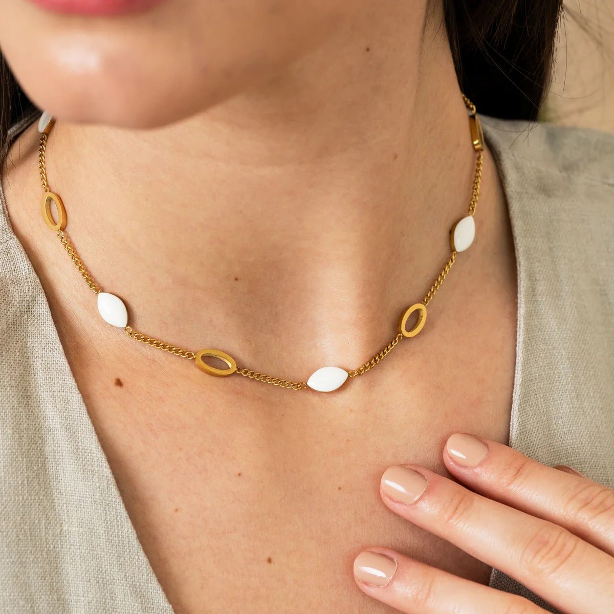 Oval Angellica Necklace — 18k Gold