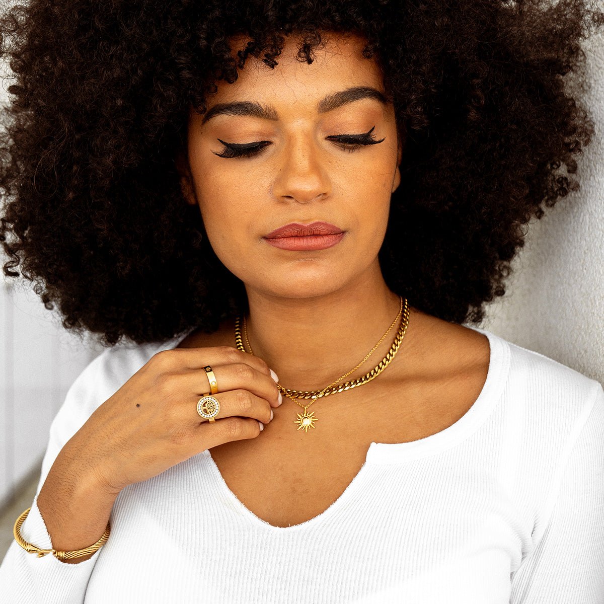 Solstício Pendant Necklace — 18k Gold
