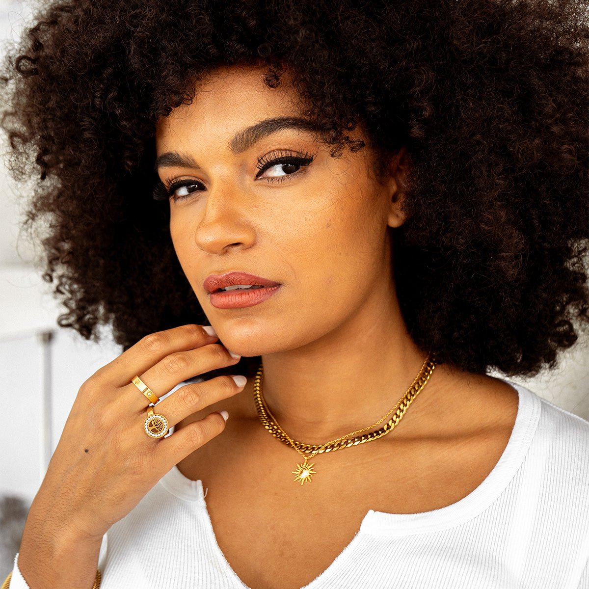 Solstício Pendant Necklace — 18k Gold