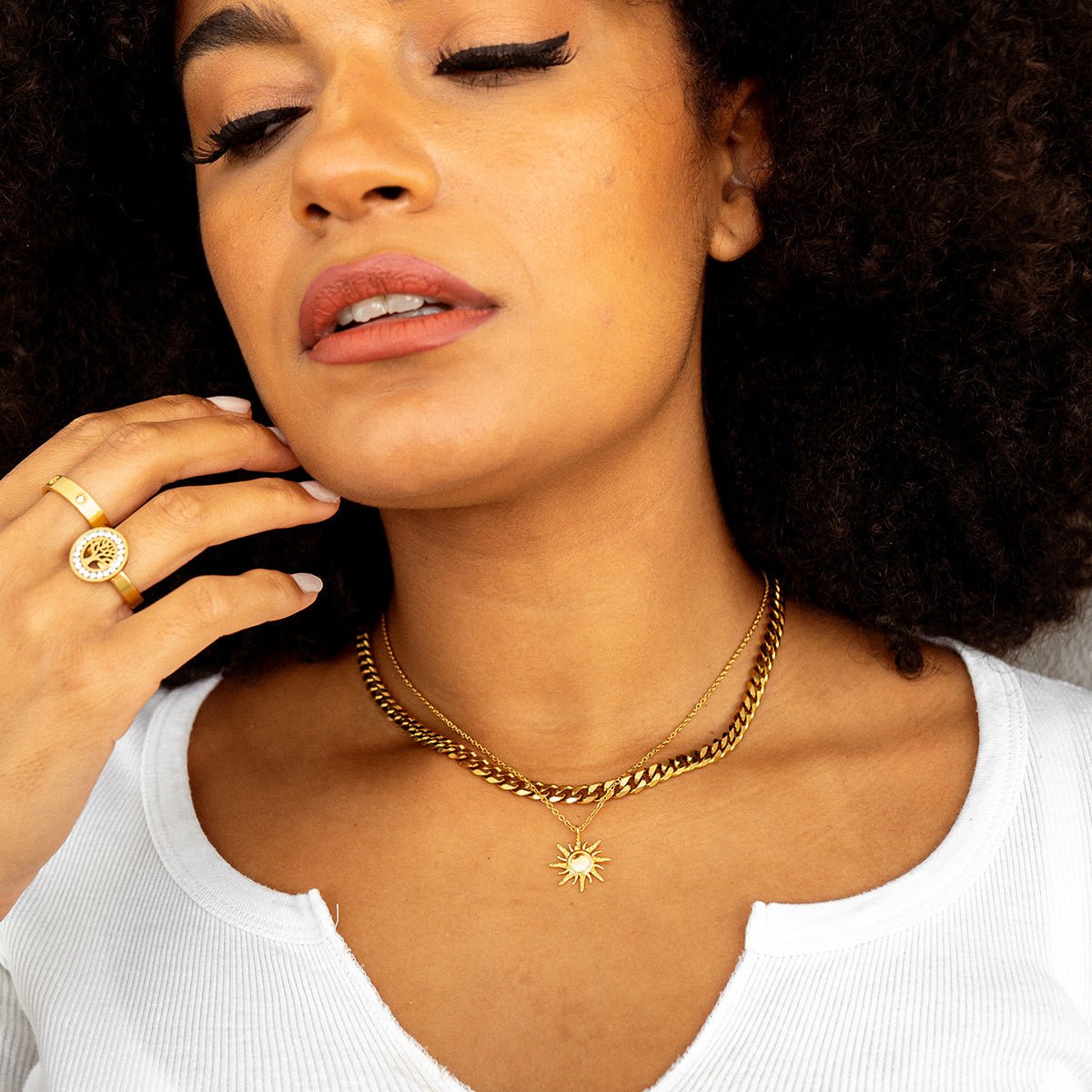 Solstício Pendant Necklace — 18k Gold