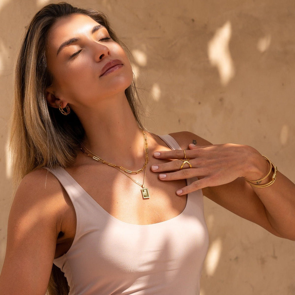 Sunrise Pendant Nascer Sun Necklace — 18k Gold
