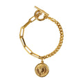 London Cents Bracelet — 18k Gold — white background