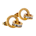 Imperial Stone Crystal Earrings — 18k Gold — white background