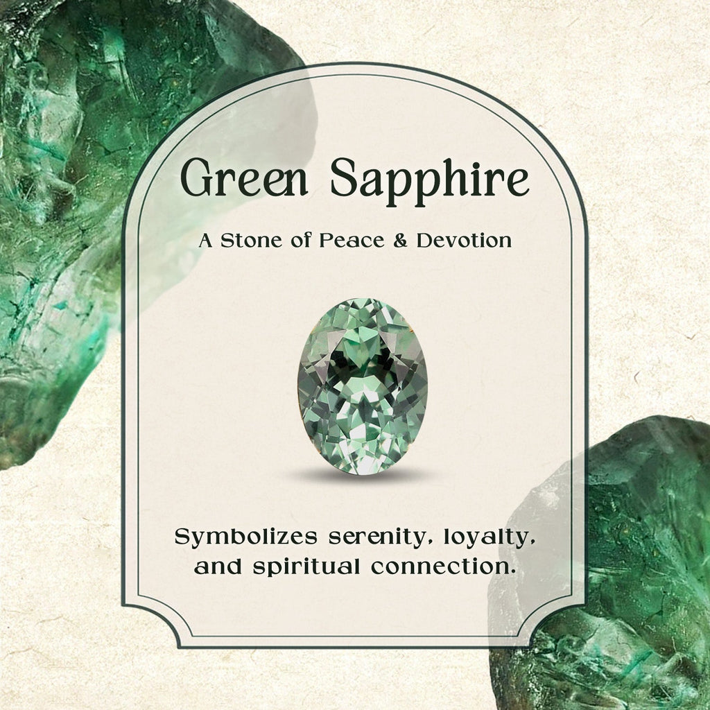 Clara Green Sapphire Leaf Bridal Set — Gold Vermeil