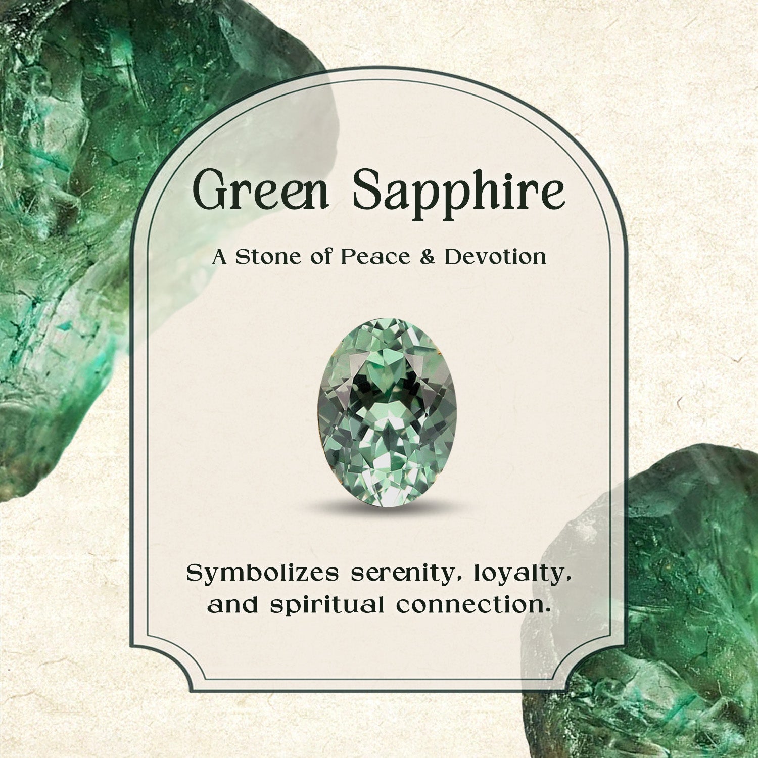 Clara Green Sapphire Leaf Bridal Set — Gold Vermeil