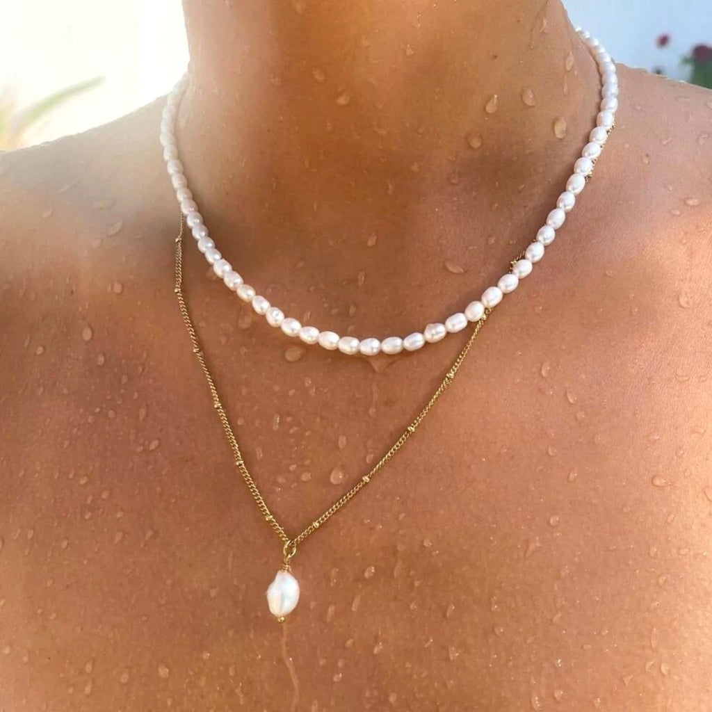 Aloha Necklace Double Mix — 18k Gold