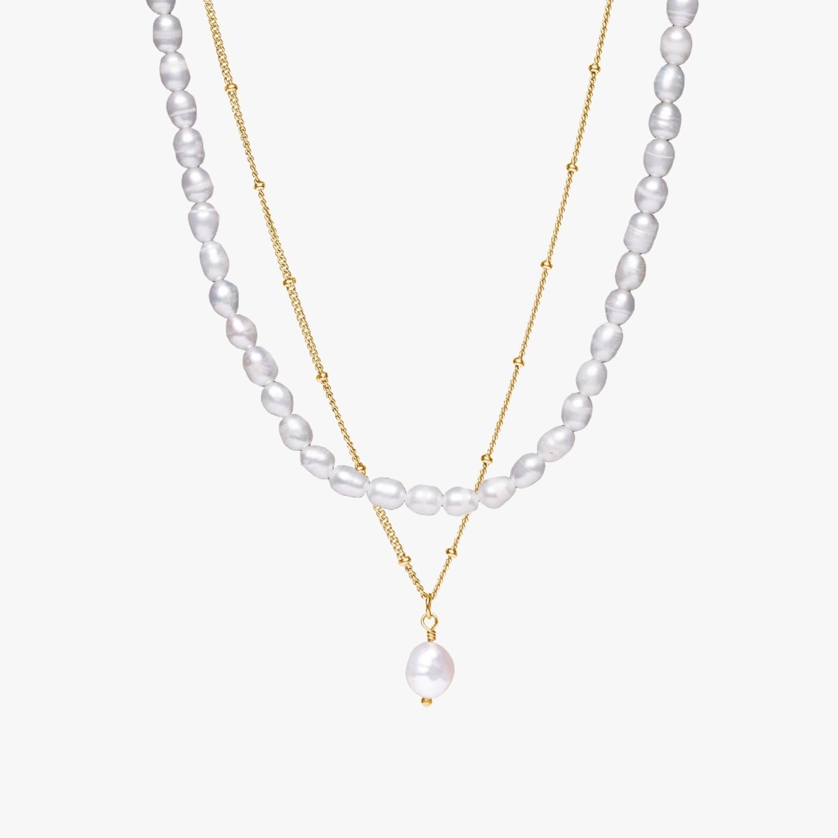 Aloha Necklace Double Mix — 18k Gold