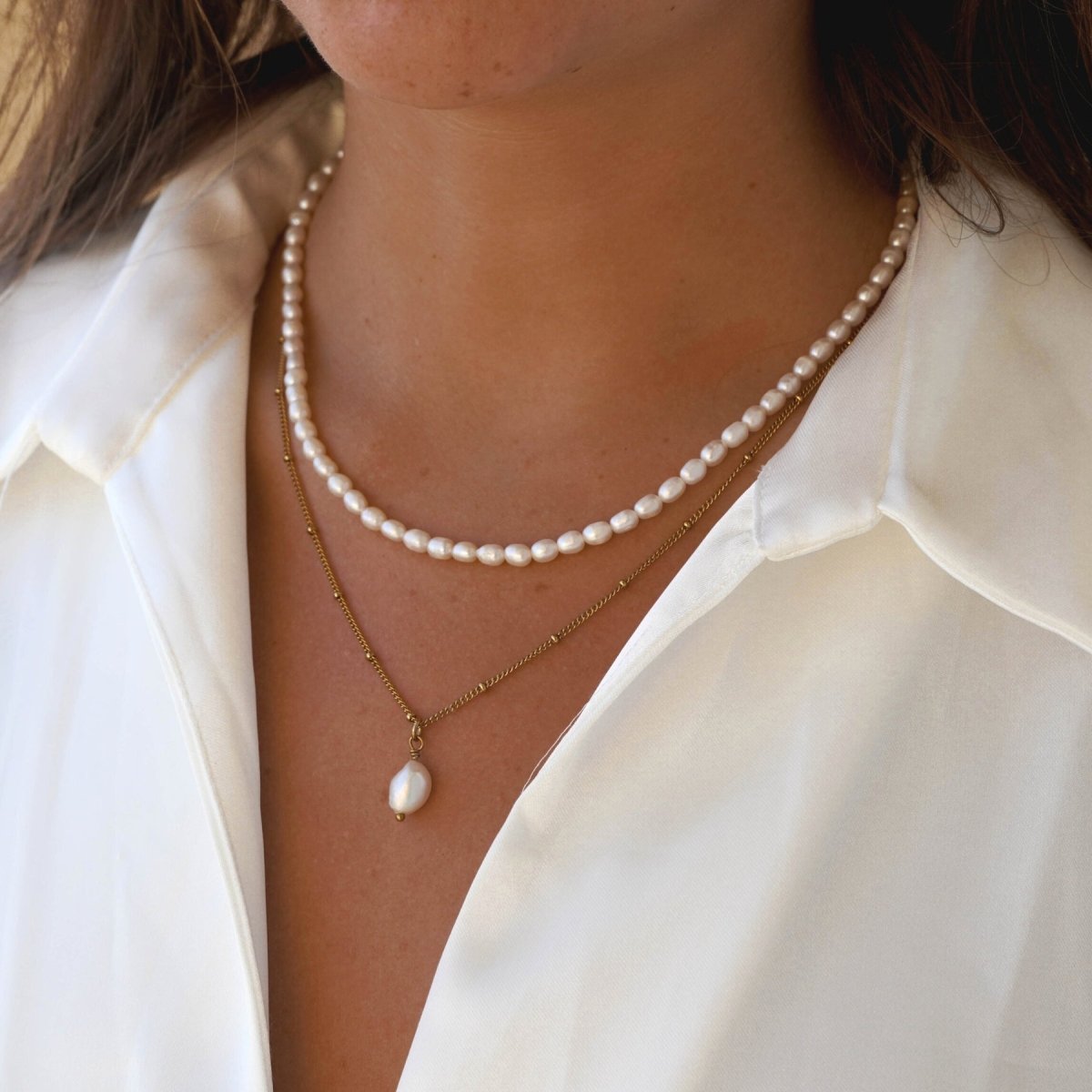 Aloha Necklace Double Mix — 18k Gold