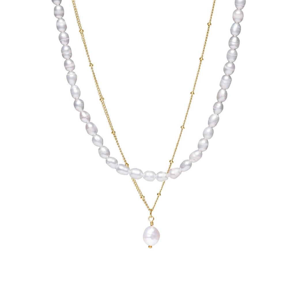 Aloha Necklace Double Mix — 18k Gold