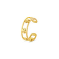 Adjustable Clover Open Ring — 18k Gold