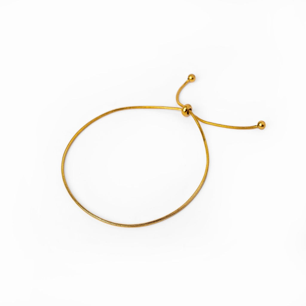 Adjustable Thin Bracelet — 18k Gold