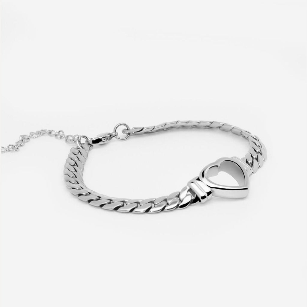 Heart Minimalist Bracelet — Silver