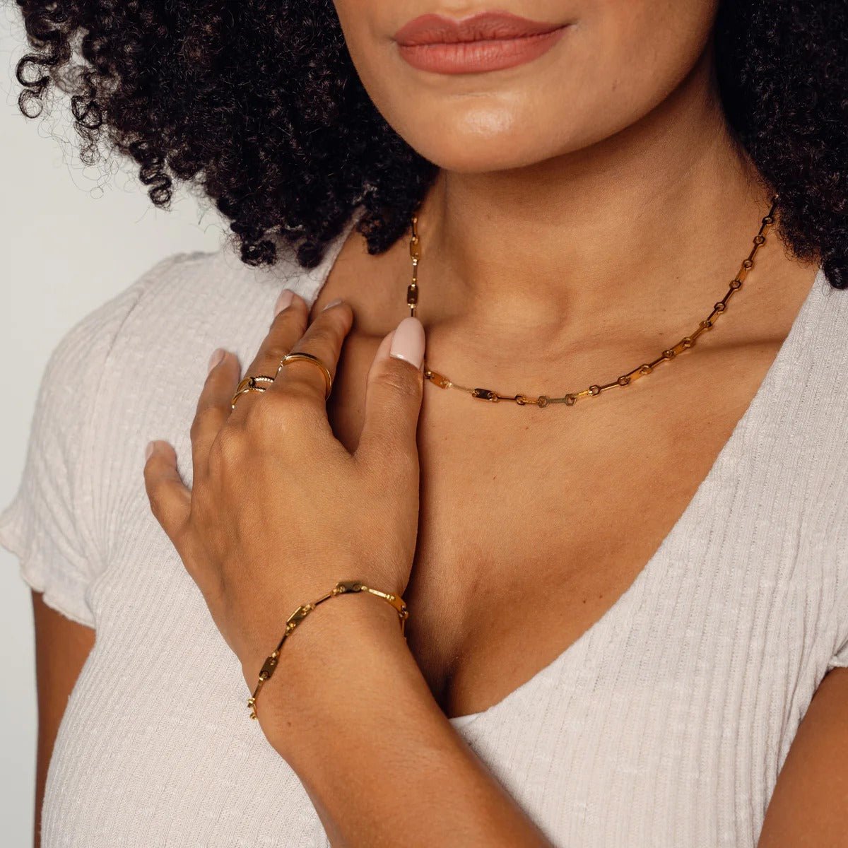 Link Tablet Bracelet — 18k Gold