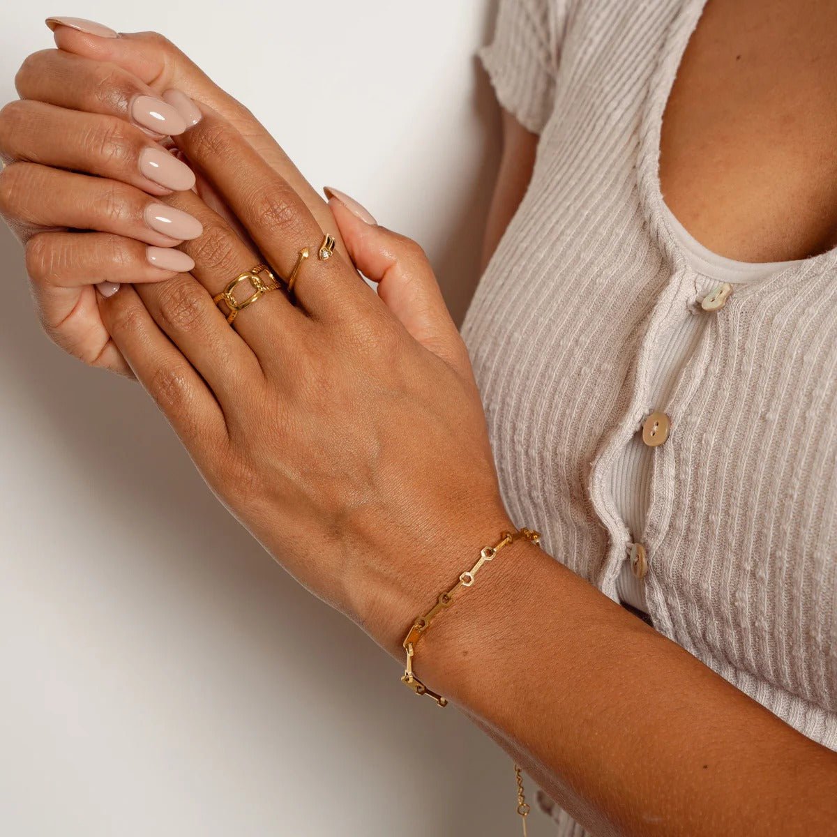 Link Tablet Bracelet — 18k Gold