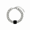 Onyx Bracelet — Silver