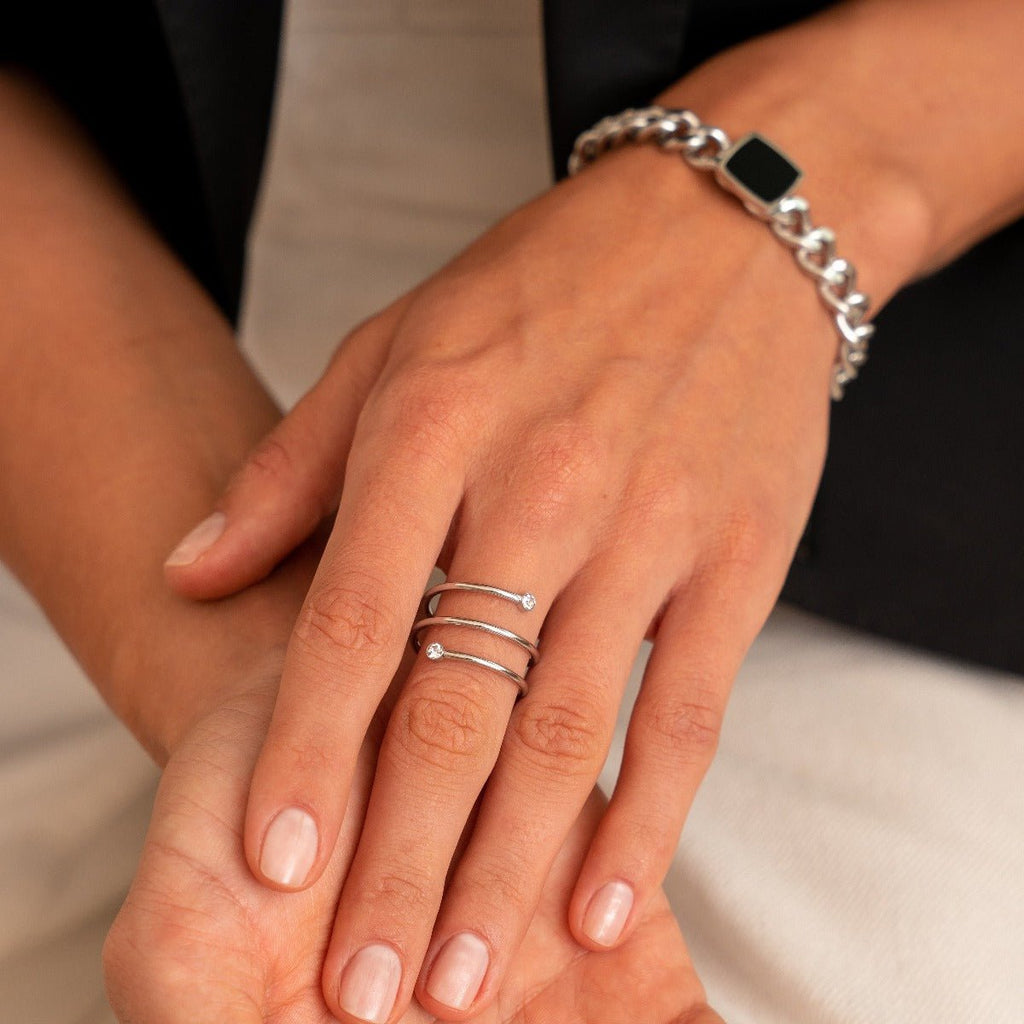 Onyx Bracelet — Silver
