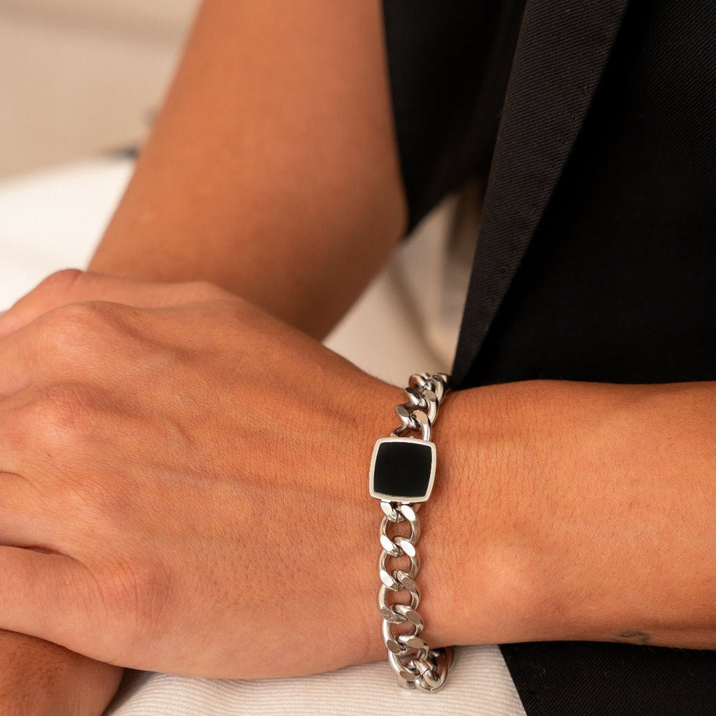 Onyx Bracelet — Silver
