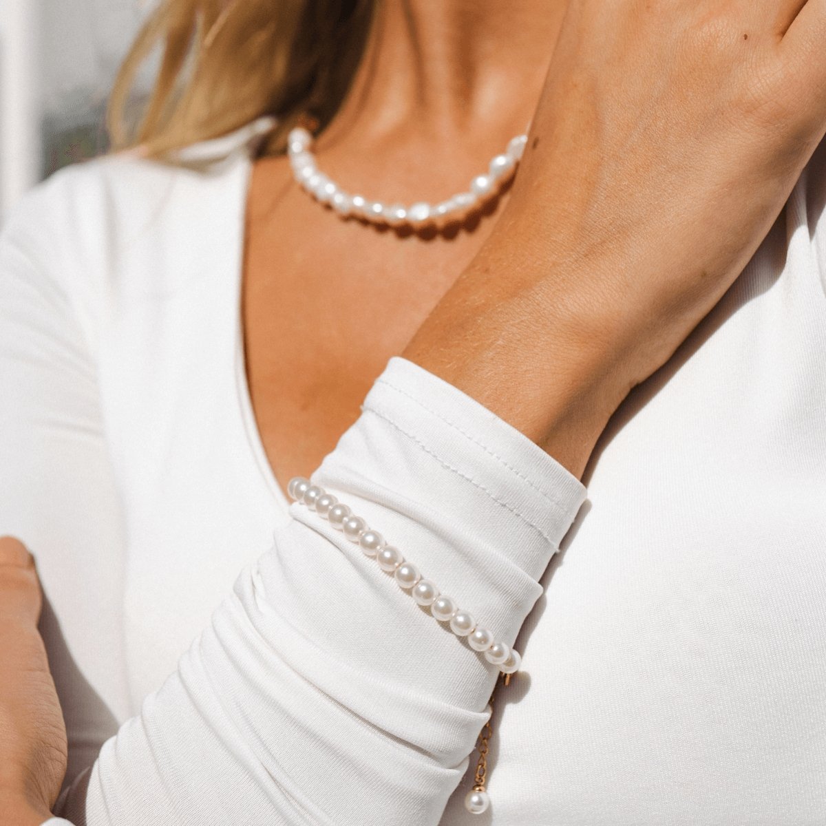 Pearl Charm Bracelet — 18k Gold