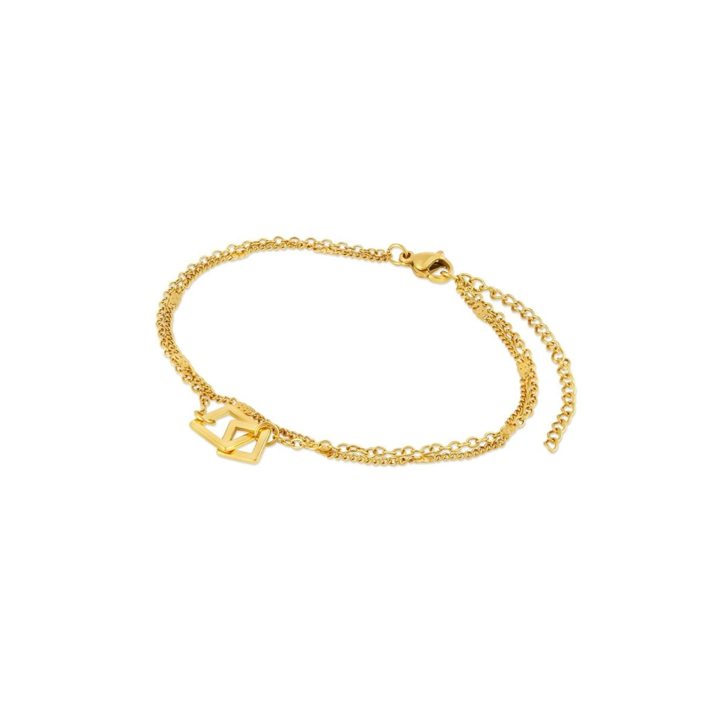 Link Square Bracelet — 18k Gold