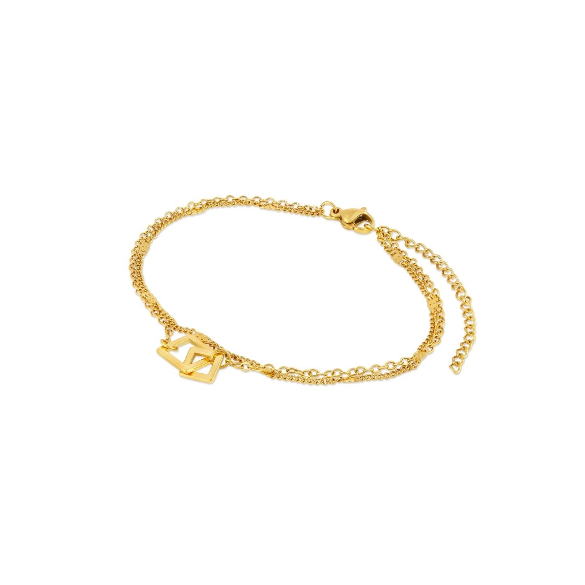 Link Square Bracelet — 18k Gold