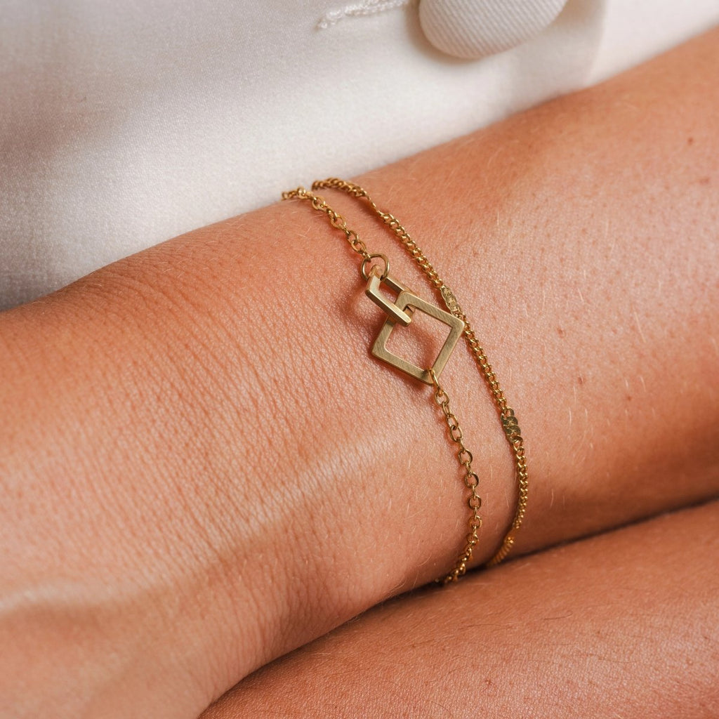 Link Square Bracelet — 18k Gold
