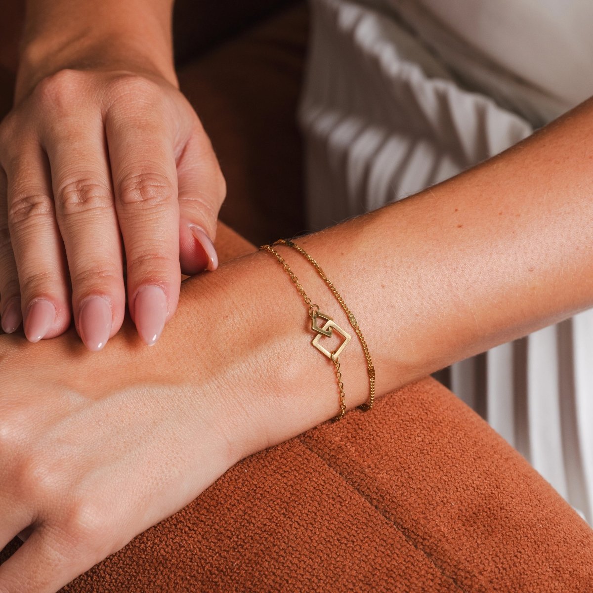 Link Square Bracelet — 18k Gold
