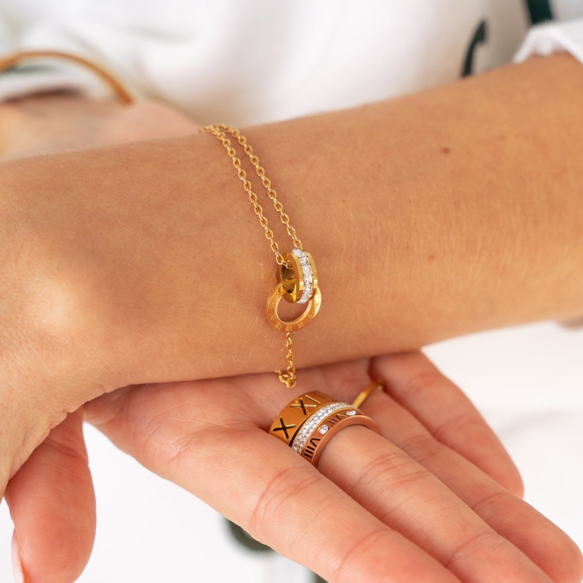 Imperial Stone Crystal Bracelet — 18k Gold