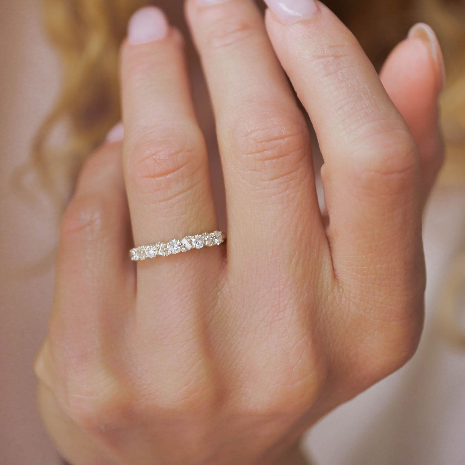 Confetti Eternity Band — 18k Gold
